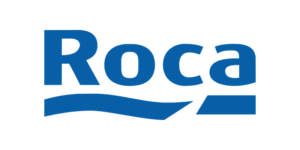 Logotipo de Roca, proveedor de sanitarios de Grupo AJF
