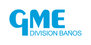 Logotipo de GME, proveedor de mamparas y equipamiento de baño de Grupo AJF