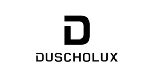 Logotipo de Duscholux, proveedor de mamparas de ducha de Grupo AJF